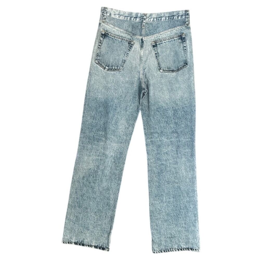 Rag & Bone Miramar Printed Jeans Light Wash Size 25 Wide Leg High Rise - Picture 2 of 6